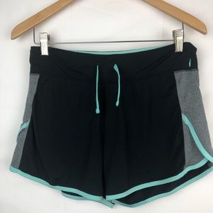 SO black and turquoise size 16 girl gym shorts